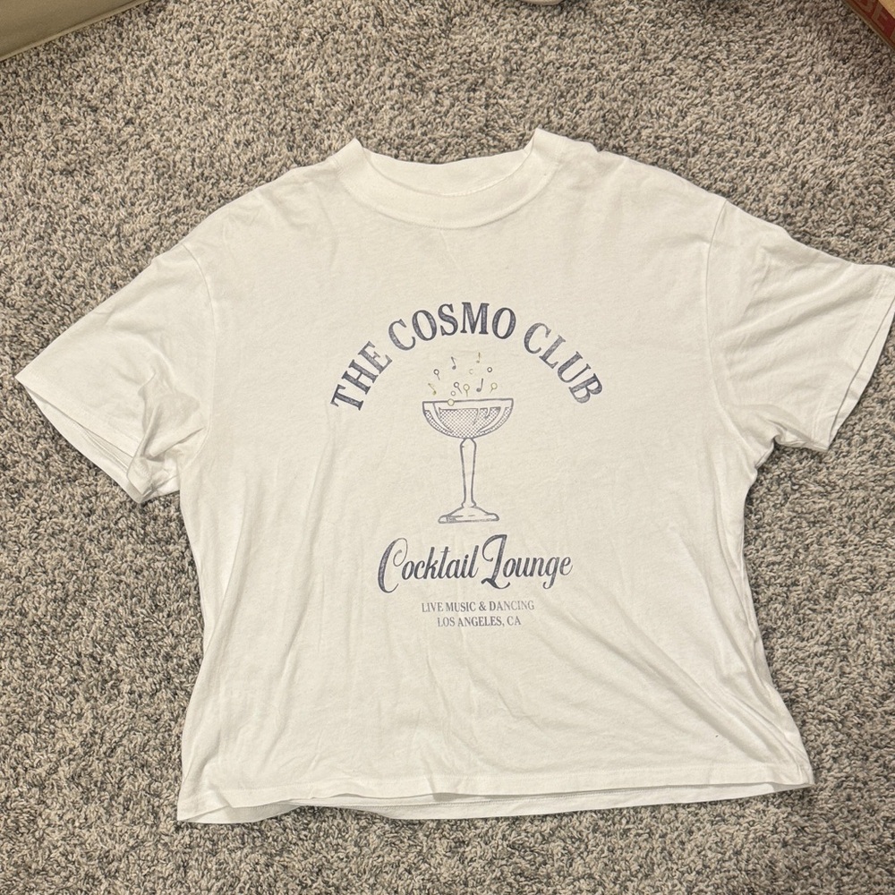 Abercrombie & Fitch Soft Collection 100% Cotton, White Graphic Tee, oversized S
